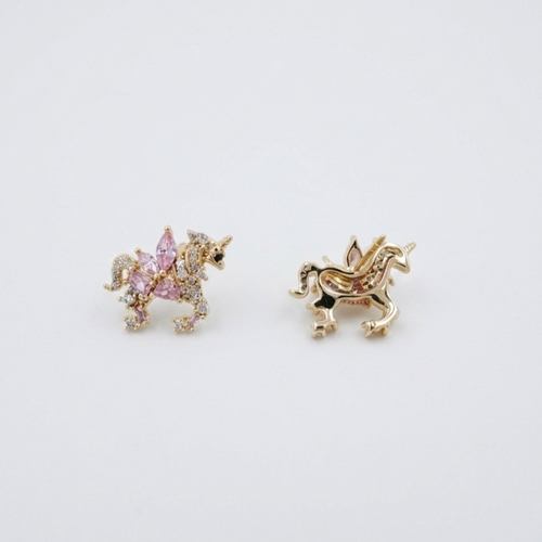 Pembe Unicorn Küpe