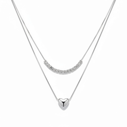 Silver Kalpli 2'li Kolye