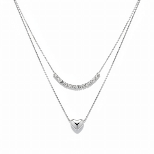 Silver Kalpli 2'li Kolye