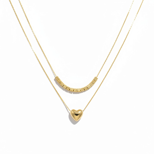 Gold Kalpli 2'li Kolye kolye