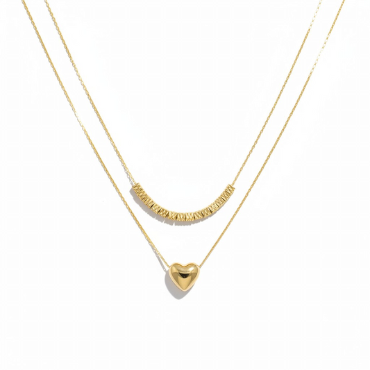 Gold Kalpli 2'li Kolye kolye
