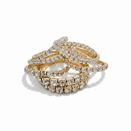 Taşlı Çoklu Gold Bileklik