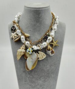 Deniz Kabuğu Detaylı İnci Marka Model Kolye