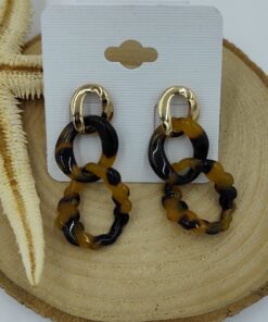 Alternative view of Leopar Desenli Gold Küpe