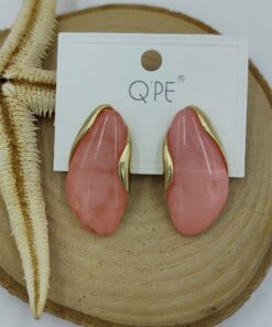 Alternative view of Pembe Gold Detaylı Küpe