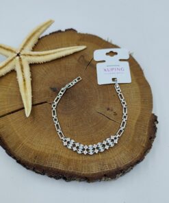 Taş Detaylı Gümüş Renkte Bileklik