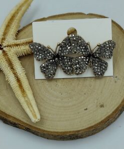 Alternative view of Taş Detaylı Kelebek Küpe Gold