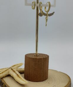 14 K  Melek Figürlü 3'lü Küpe