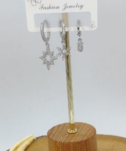 Gümüş Renkte 3'lü Bijuteri Küpe