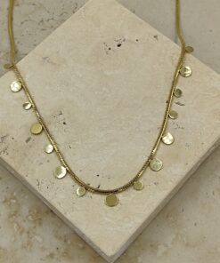 14 K Küçüklü Büyüklü Dairelerden Oluşan Xuping Kolye