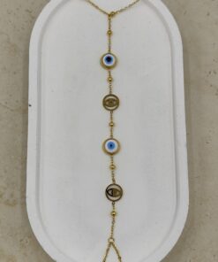 Alternative view of Nazar Boncuklu Ayak Şahmeranı Çelik Halhal