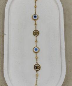 Nazar Boncuklu Ayak Şahmeranı Çelik Halhal