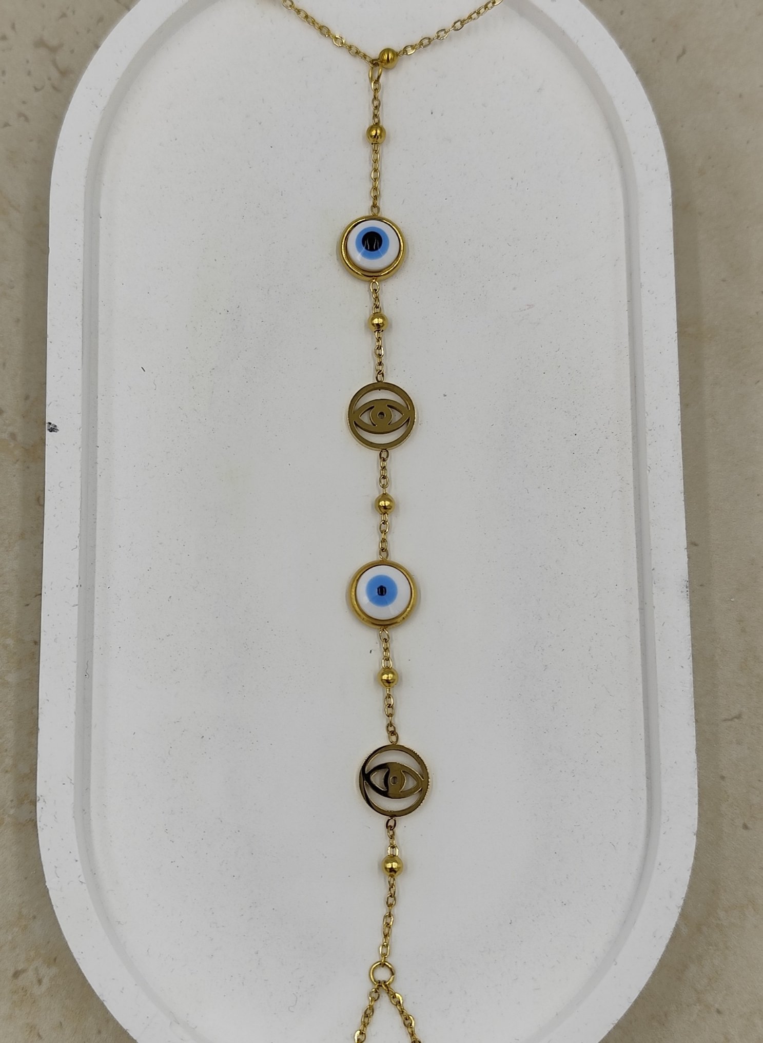 Nazar Boncuklu Ayak Şahmeranı Çelik Halhal