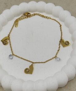 Alternative view of Kalpli ve Taş Detaylı Çelik Halhal