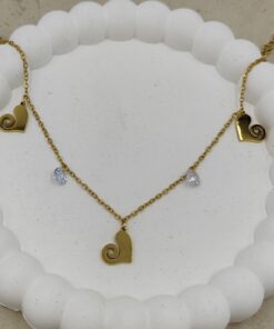 Kalpli ve Taş Detaylı Çelik Halhal